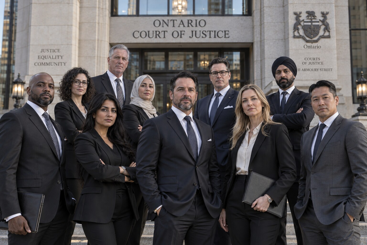 Assault defence lawyers outside the Ontario Court of Justice